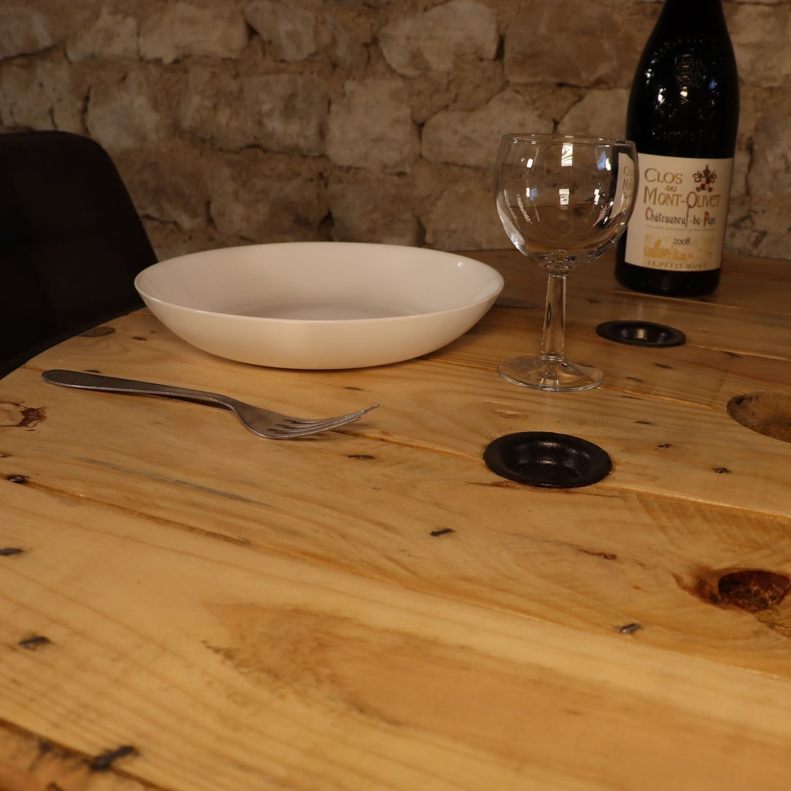 Industrial Round Dining Table for 4 People Etsy