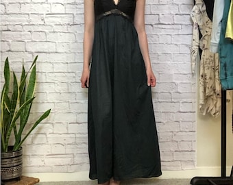 Camicia da notte vintage Olga in nylon e pizzo