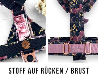 Stoff auf dem Rücken / Brust - Zusatzoption für Y-Geschirr