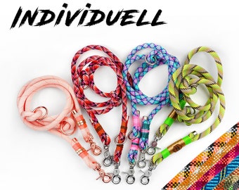 Customizable rope leash, 3-way adjustable - dog leash - climbing rope - climbing rope leash - dog accessories - rope leash