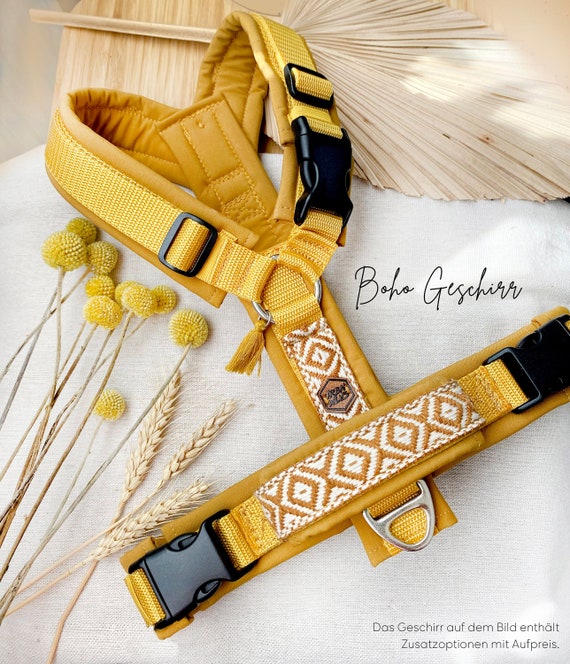 Boho Y-Geschirr - Mit Webband Hundegeschirr - Führgeschirr - Hund - Hundezubehör - Brustgeschirr - Geschirr