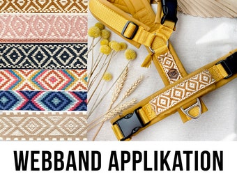 Additional option for Y-harness / collar / leash - woven ribbon application