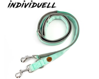 Individual webbing leash 3-way adjustable - dog leash - padded leash - dog accessories - adjustable leash - dog shop