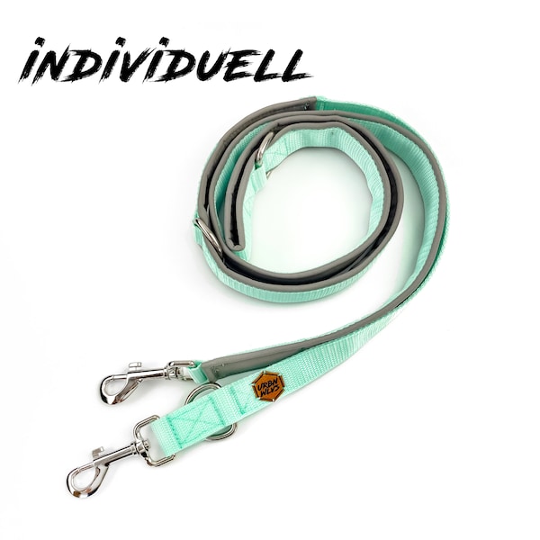 Individuelle Gurtbandleine 3-Fachverstellbar - Hundeleine - Gepolsterte Leine - Hundezubehör - verstellbare Leine - Hundeshop