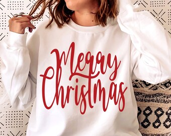 Merry Christmas SVG, Christmas svg, Hand Lettered svg, Christmas Sublimation, Christmas Sweater, Christmas Shirt, Christmas Gift svg