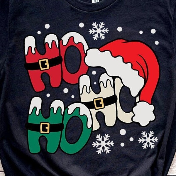 Ho Ho Ho Svg, père Noël svg, svg Noël, Noël enfants svg, svg joyeux Noël, svg populaire, svg drôle de Noël, chemise de Noël Ho Ho Ho