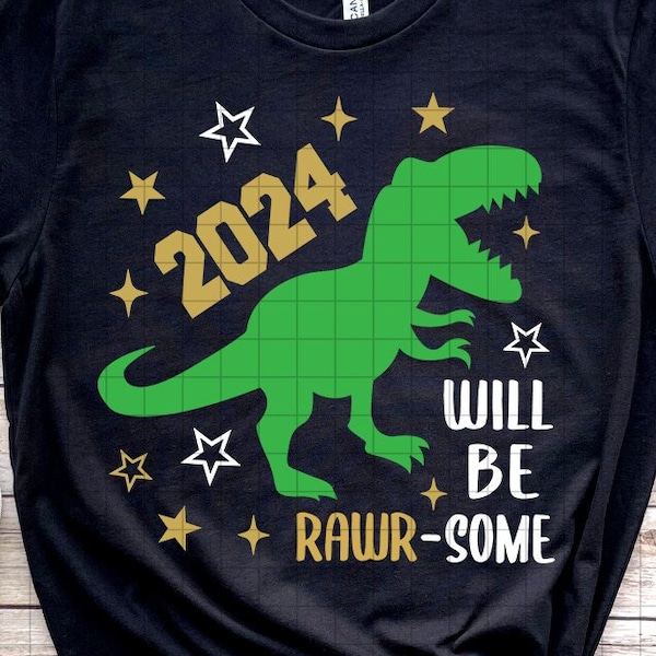 Kids New Years svg, Kids Boy svg, New Year 2024 svg, 2024 svg, New Year Dinosaur, Dinosaur svg, Rawr svg, Dinosaur Rawr svg, Dinosaur Shirt