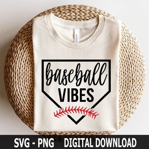 Baseball Vibes SVG, Baseball svg, Baseball Mom svg, Base svg, Sports svg, Baseball Mama svg, Ballpark mom svg, Baseball Vibes Shirt