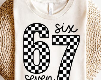 67 Checkered PNG, Six Seven png, Gen Alpha png, 67 Meme png, Funny Six Seven png, Trending Six Seven png, Digital Download