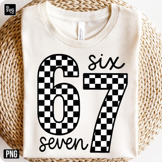67 Checkered PNG, Six Seven png, Gen Alpha png, 67 Meme png, Funny Six Seven png, Trending Six Seven png, Digital Download