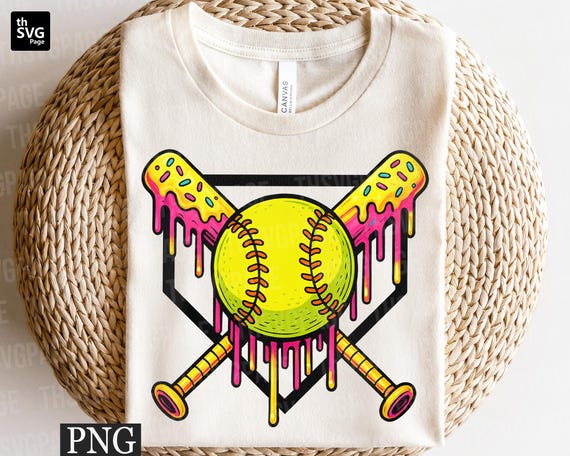 Softball Drip Png, Ice Cream Drip png, Softball Mama png, Softball Mom png, Softball png, Game Day png, Softball Sublimation