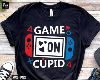 Game On Cupid svg, Kinder Valentinstag svg, Jungen svg, Valentinstag, Gamer Valentine svg, Jungen-Shirt svg, lustiges Valentine svg, Valentine-Shirt