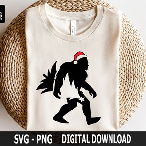 Christmas Tree Svg, Bigfoot svg, Santa svg, believe svg, Christmas Shirt, Christmas Designs, Funny Christmas Svg, Cut Files for Cricut, Png