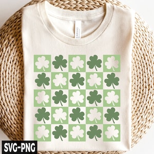 Kariert St Patricks Day SVG, Lucky Shirt, Kleeblatt, St. Pattys Day, St. Paddys Day, Lucky Shirt, Digitaler Download