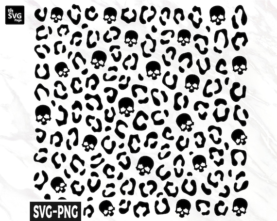 Leopard Skull Pattern, Skull Pattern, Halloween Pattern