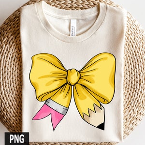 Coquette Teacher Png, Pencil Bow png, Back To School png, Teach Love Inspire png, Teacher Shirt, Teacher Sublimation, Sublimation Designs