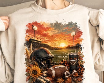 Football Mom Sunset PNG, Friday Night Lights, High School Football Game Day, Fall Football png, Sublimation Design Digital Download
