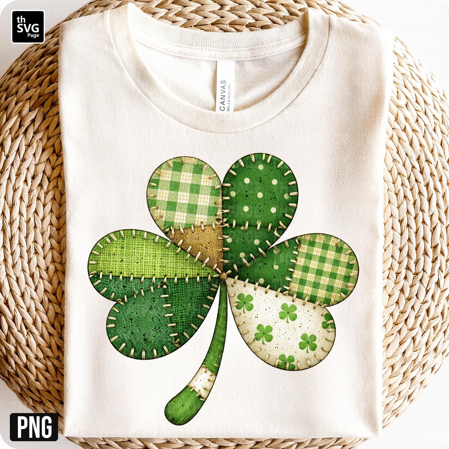 Patchwork Shamrock PNG, St Patrick's Day Graphic, Lucky Charm Png ...