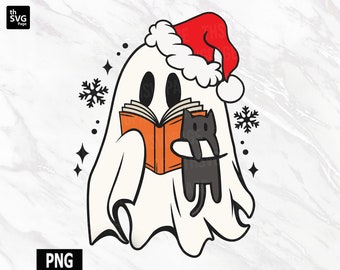 Cute Ghost Coffee PNG, Ghost Reading Book png, Christmas png, Cute Ghost, Ghost Coffee, Christmas Ghost, Trending png, Christmas Sublimation