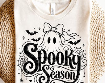 Spooky Season SVG PNG | Cute Ghost SVG | Halloween svg | Kids Halloween svg | Halloween Shirt svg | Halloween Designs | Cut File Cricut