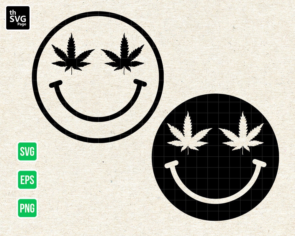 Weed Smiley Face SVG Weed Svg Smiley Face Svg Smiley Svg Etsy Denmark