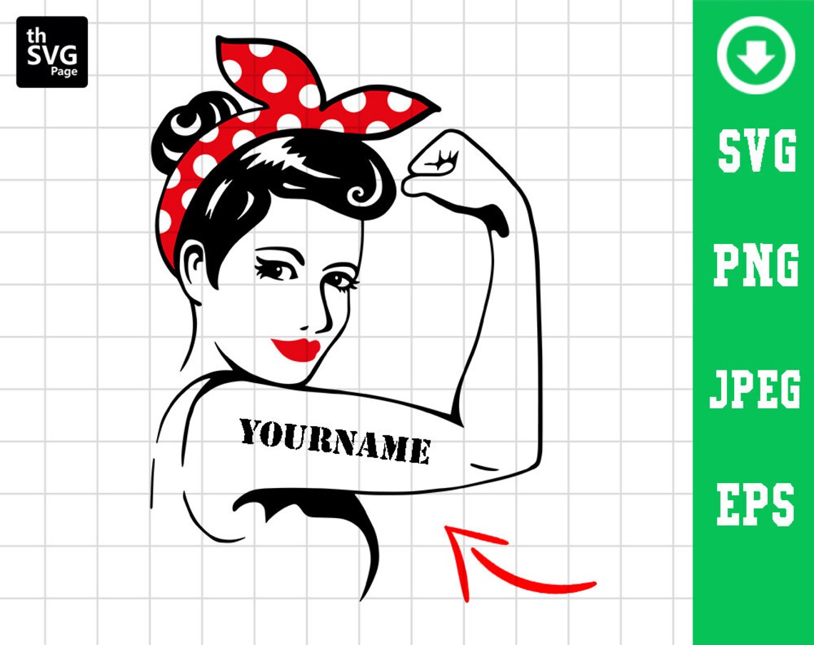 Rosie svg Rosie the Riveter svg Rosie clipart Bandana svg Etsy