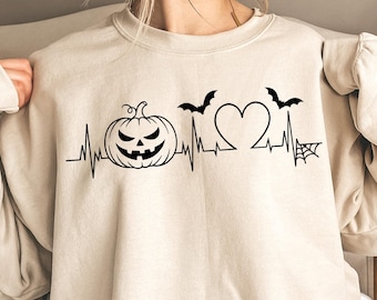 Halloween Pumpkin Heartbeat Svg, Pumpkin Heartbeat svg, Spooky Season svg, Halloween Season svg, Funny Halloween svg, Halloween Shirt svg