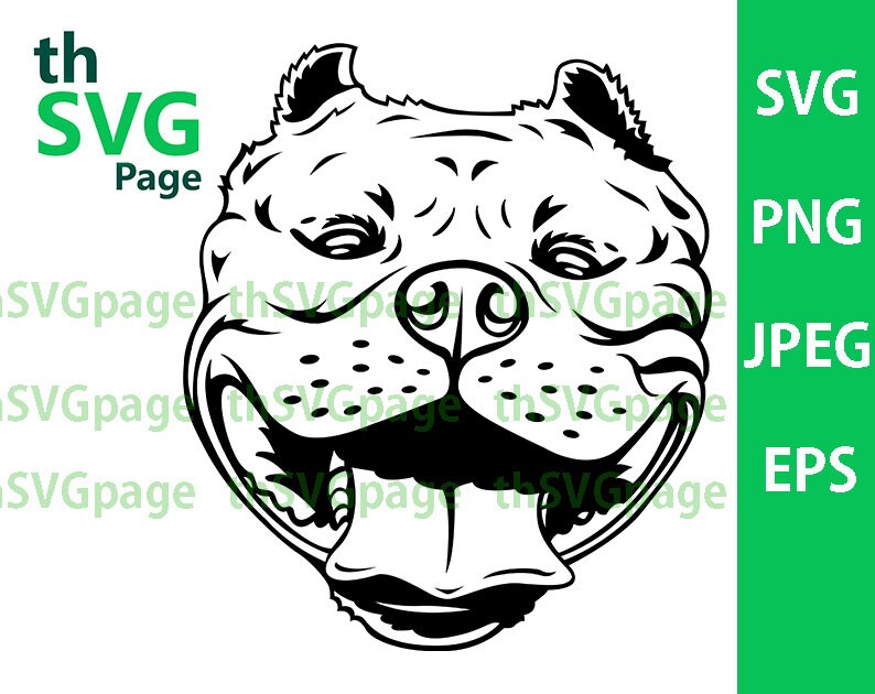 American Bully Dog svg Dog face svg puppy svg | Etsy