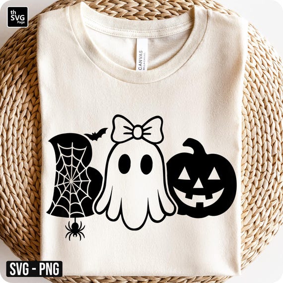 Boo Svg, Spooky Halloween svg, Cute Ghost svg, Spooky Season svg, Pumpkin Season svg, Halloween svg, Kids Halloween svg, Halloween Shirt svg