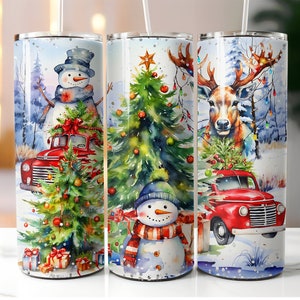 Christmas Tumbler Wraps, Snowman Tumbler Wrap, Snowman Christmas, Christmas Tree Wrap, Glitter Tumbler, Tumbler Wrap, Sublimation Designs