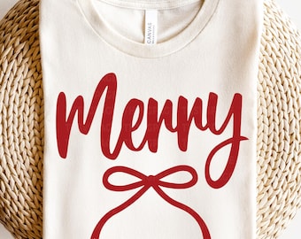 Merry Christmas Bow Svg, Christmas Bow svg, Merry Christmas svg, Christmas svg, Trendy Christmas svg, Christmas Shirt svg