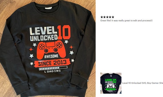 Level 10 Unlocked SVG, Boy Gamer Shirt, Unlocked SVG, 10th