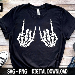 Skeleton Rock Hand, Skelet Handen Svg, Skelet Svg, Halloween SVG, Skelet Hand, Leuke Halloween Svg, Halloween Shirt Svg