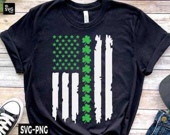 Irish American Flag Svg, St Patrick Flag svg, St Patricks Day svg, Irish Flag svg, Shamrock svg, Instant Download file for Cricut