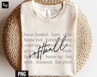 Softball Typography PNG, Softball png, Game Day png, Softball Season png, Softball Mom png, Softball Shirt png, Softball Sublimation