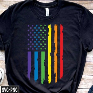 LGBT Pride Svg, Rainbow Pride svg, Pride Month svg, Pride Flag svg, American Flag svg, Rainbow American Flag, LGBT Pride Shirt svg
