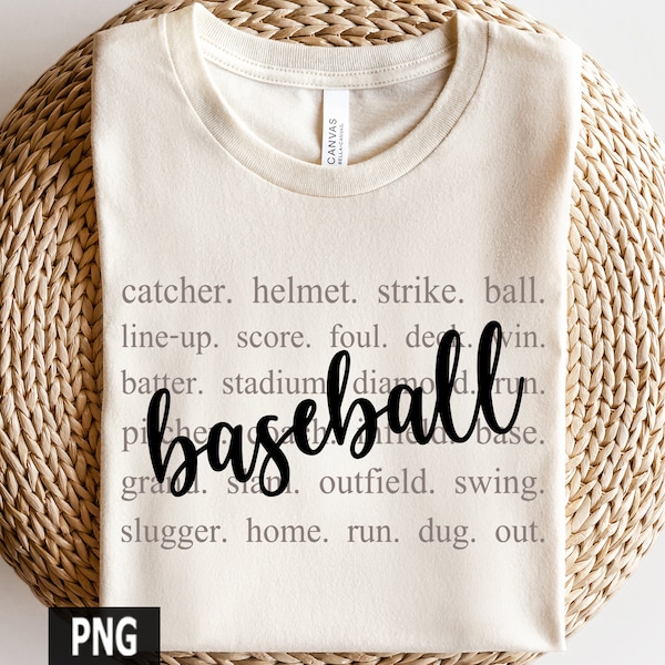 Baseball Typography PNG, Baseball png, Game Day png, Baseball Season png, Baseball Mom png, Baseball Shirt png, Baseball Sublimation