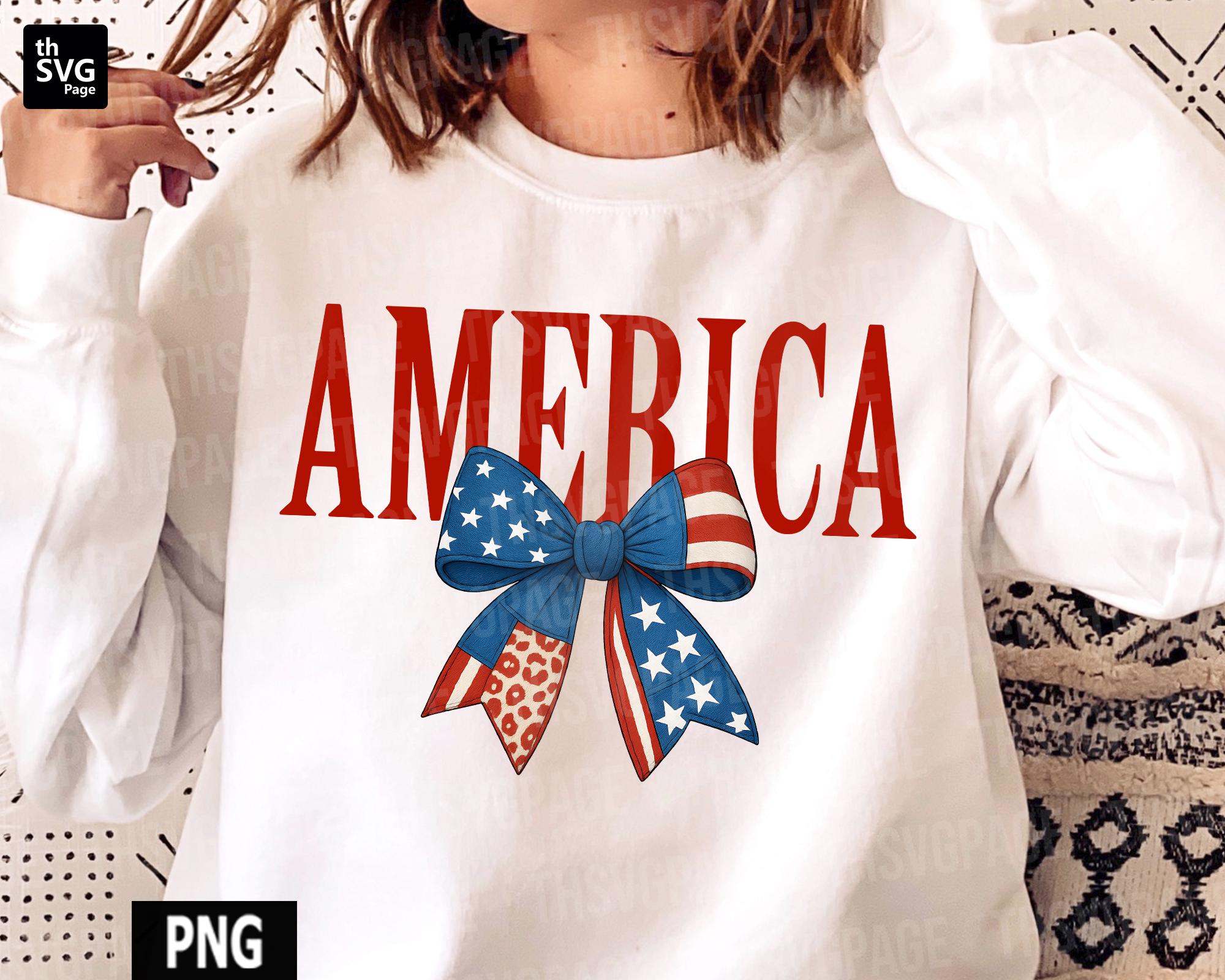America Coquette PNG, America Bow Png, America Png, 4th of July Png ...