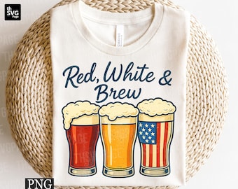 Cerveza roja, blanca y brebaje (Png), cerveza patriótica (Png), cerveza del 4 de julio (Png), amante de la cerveza (Png), Día de la Independencia (Png), diseño de sublimación
