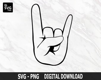 Rock Hand SVG, Rockmusik svg, Rock auf svg, Rock on Hand svg, Rock And Roll svg, Rock svg, Rock on Hand Shirt, Rock Hand Shirt