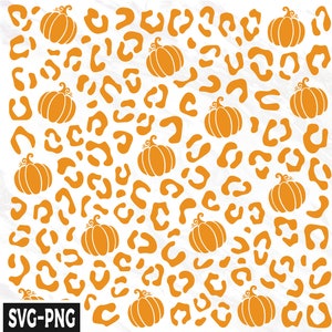 Pumpkin Leopard Pattern, Pumpkin Pattern svg, Seamless Pattern, Leopard Seamless, Cheetah Pattern svg, Halloween Pattern, Pattern Background