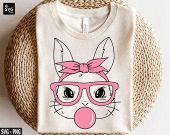 Easter Bunny SVG, Happy Easter svg, Bunny svg, Bunny Girl svg, Bunny Bandana svg, Spring svg, Easter Day svg, Kids Easter svg, Easter Shirt