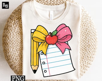 Coquette Teacher Png, Pencil Bow png, Teacher Pencil Bow, Teach Love Inspire png, Back To School png, Teacher png, Sublimation Designs