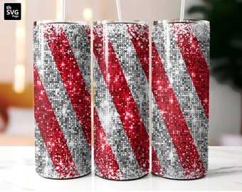 Christmas Tumbler Wrap, Glitter Tumbler, Christmas Wrap, 20 oz Skinny Tumbler, Sublimation Skinny, Tumbler Template, Sublimation Design