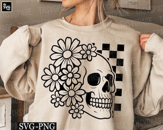 Floral Skull Svg, Floral Halloween svg, Spooky Season svg, Skull svg, Halloween Skull svg, Trendy Halloween svg, Halloween Shirt svg