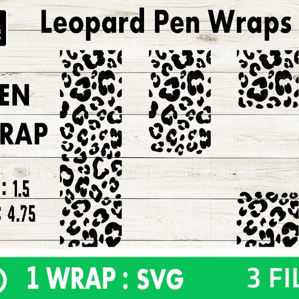 Leopard Pen Wraps, Pen Wrap Svg, Cheetah Pen Wrap, Pettern Pen wrap, Pen DIY, Animal Pen Wrap svg