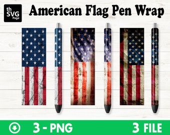 Involucri per penna bandiera americana, involucro bandiera americana, PNG involucro penna, penna epossidica, modello involucro penna, download digitale istantaneo