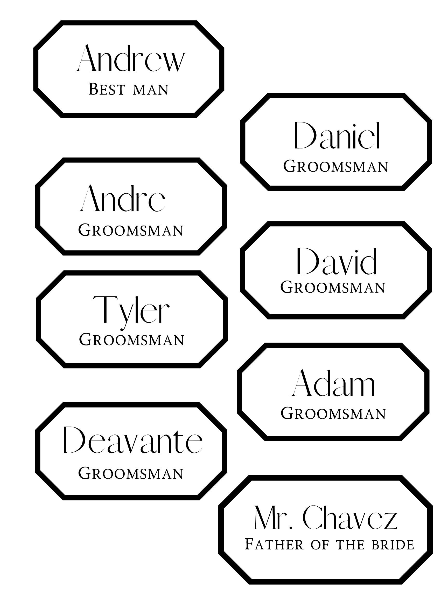 Wedding Party Gift Tags/ Personalized Gift Tag PDF Template Etsy