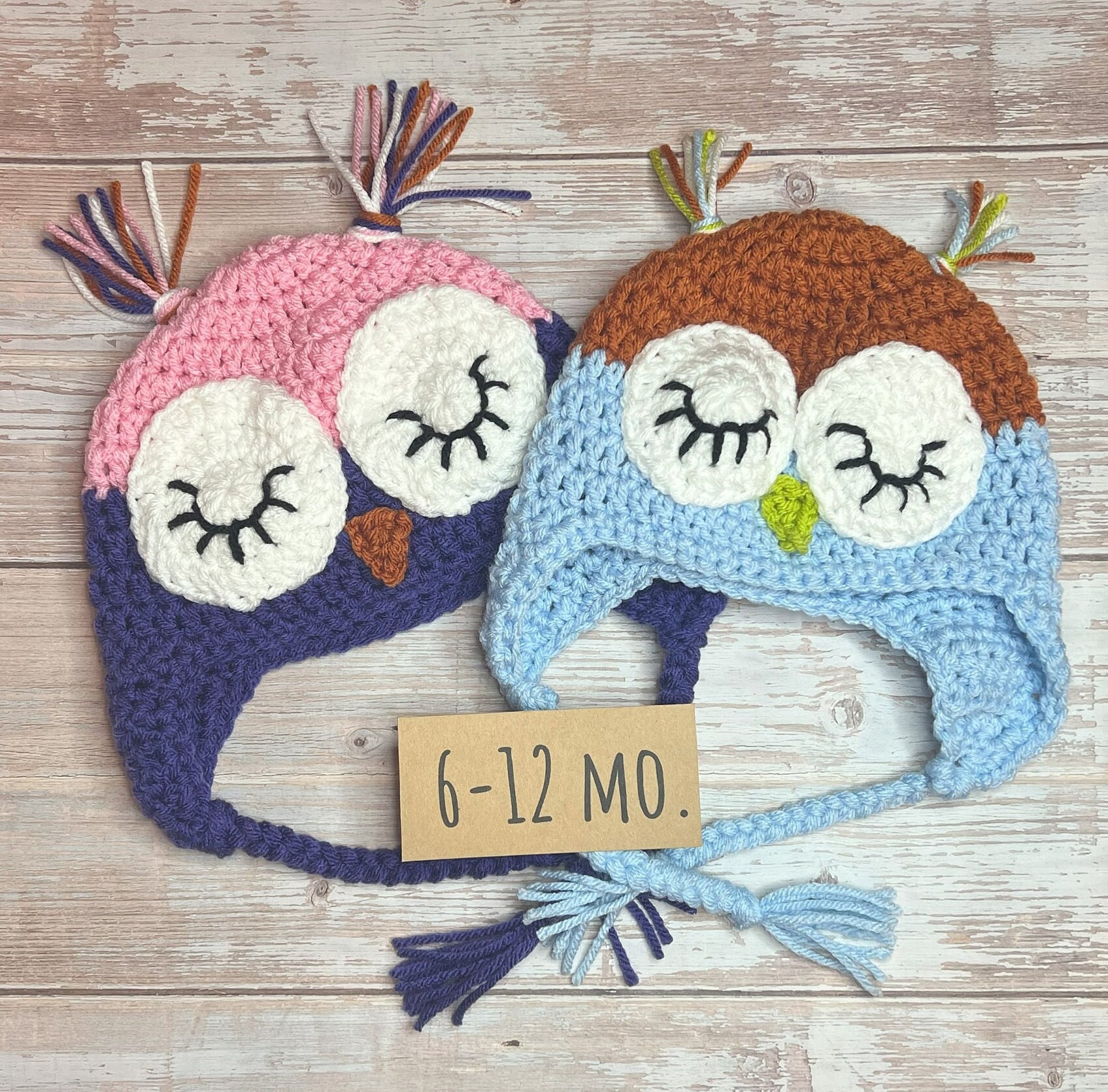 Sleepy Owl Hat - 6-12mo
