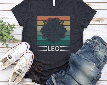 Leo Horoscope Shirt, Astrology T-Shirt, Zodiac Tee, Zodiac Signs Shirt, Leo Gift, Leo Birthday Present, Retro Astrology Shirt, Vintage Shirt